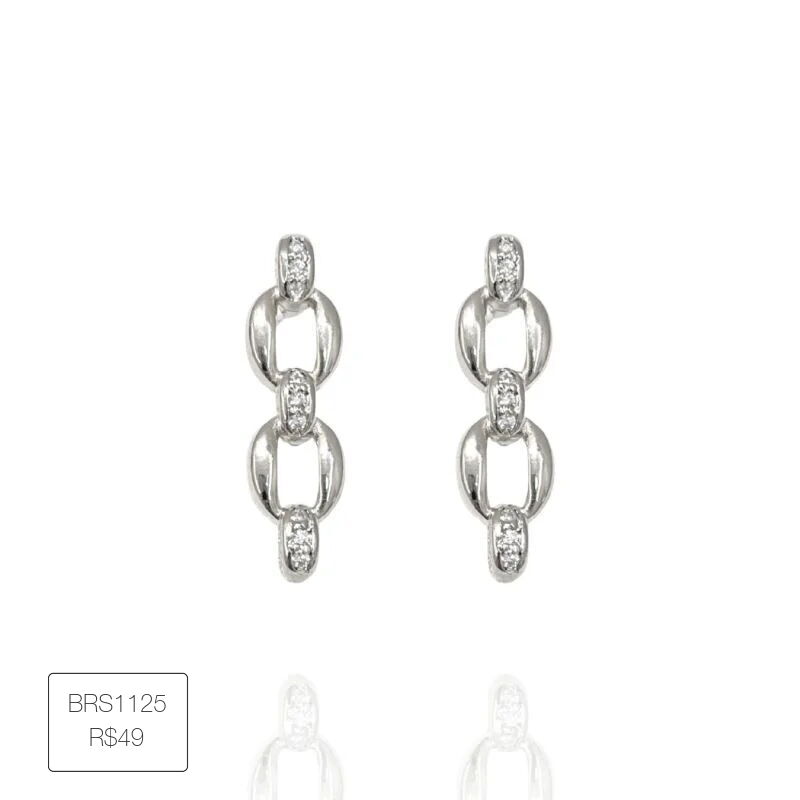 Brinco Avella Elos Esplendor Prateado